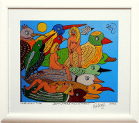 František R.Čech - Ženy, které milují ptáky - signovaný umělecký tisk v rámu